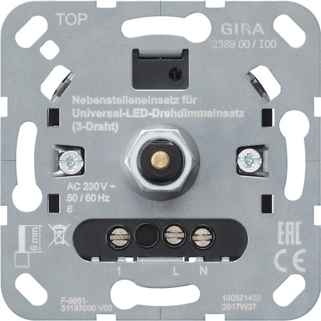 Gira 238900 S3000 Dreh-Nebenstastereinsatz 3-Dr Einsatz