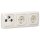 Busch-Jaeger Busch-Duro 2000 Set: 1x Antennen-Abdeckung 1743-03-212, 1x Antennensteckdose EDA 302 F 2x Steckdose 20 EUC-212 und 1x Rahmen 2513-212
