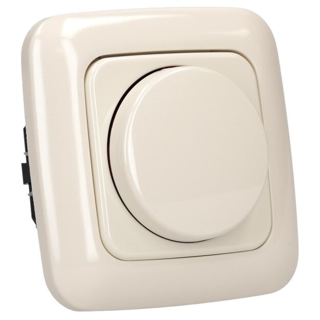 Busch-Jaeger Set: 2115-212 Drehdimmer + 6523 U-102 Dimm-Einsatz + 2511-212 Rahmen Weiß Duro 2000 SI