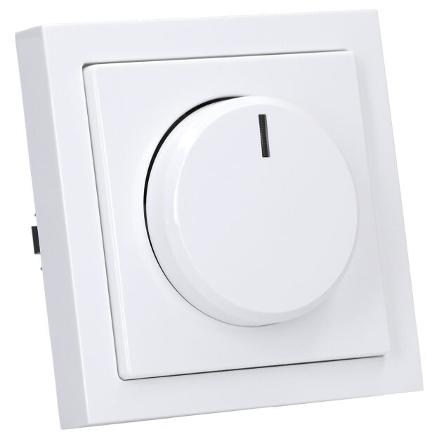 Busch-Jaeger Dimmer Set: 6540-84-102 Drehdimmer + 6523 U-102 Dimm-Einsatz + 1721-184K Rahmen  Studioweiß Future Linear