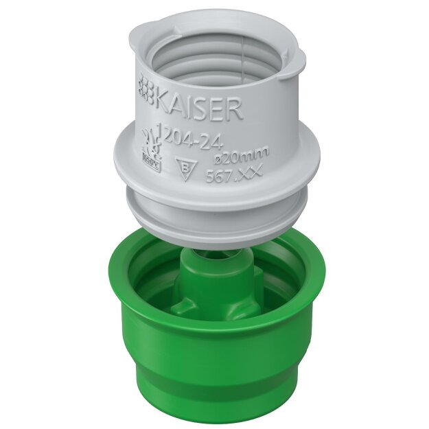 Kaiser 1204-24 Betonbau End- und Übergangstülle für M20 Rohre mit Putzhaut 2-teilig Ø 30 x 32 mm