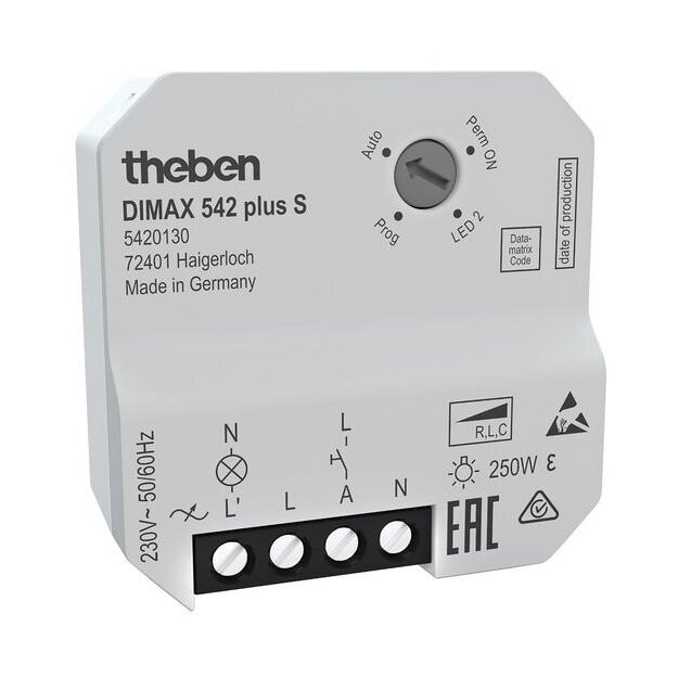 Theben 5420130 UP-Universaldimmer für  ESL/230V LED DIMAX 542 plus S Weiß