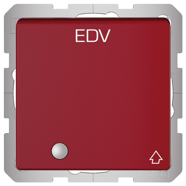 Berker 41516015 Steckdose Schuko mit Klappdeckel erhöhtem Berührungsschutz und LED Q.x rot matt