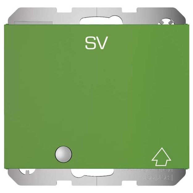 Berker 41517113 Steckdose Schuko mit Klappdeckel erhöhtem Berührungsschutz und LED K.x Grün glänzend