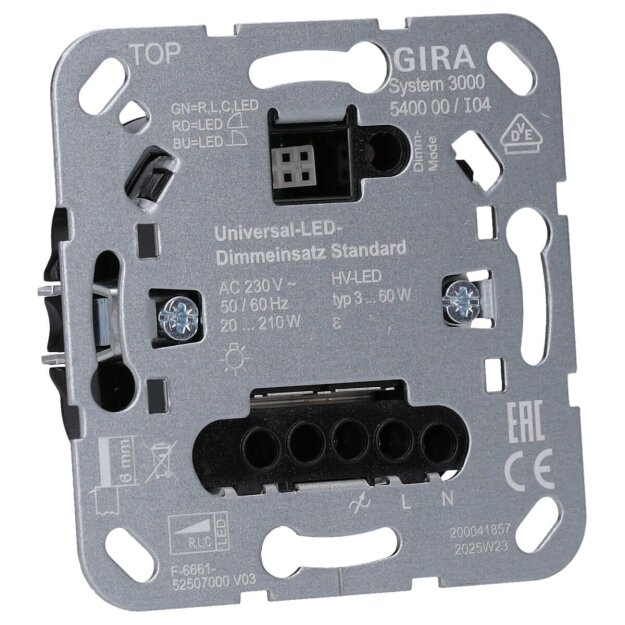 Gira 540000 S3000 Uni-LED-Dimmeinsatz Standard Einsatz