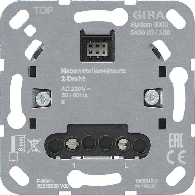 Gira 540800 S3000 Nebenstastereinsatz 2-Draht Einsatz