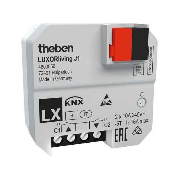 Theben 4800550 UP-Jalousieaktor 1 Kanal LUXORliving J1