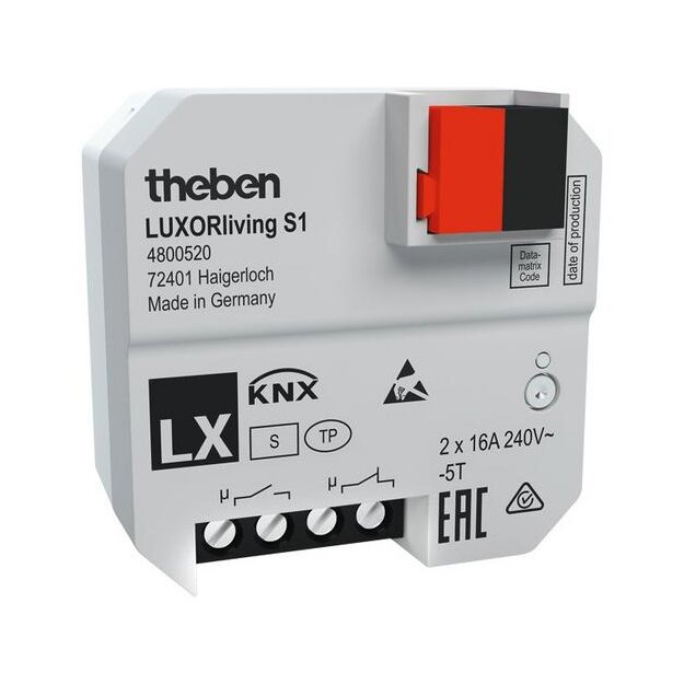 Theben 4800520 UP-Schaltaktor 1 Kanal LUXORliving S1