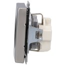 Busch-Jaeger 20 EUCRB-866 SCHUKO® Steckdosen-Einsatz ohne Spreize mit erh. Berührungsschutz Edelstahl 2CKA002013A5442