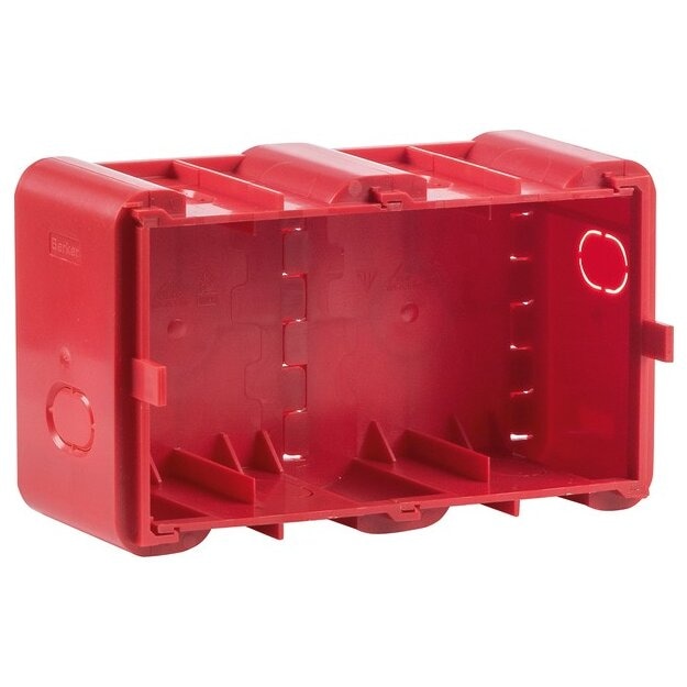 Berker 18720020 Einbaudose 2-fach für UP-Montage R.8 Rot