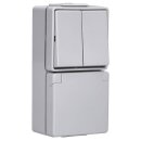 Jung 675W SCHUKO® Aufputz Steckdose mit Serienschalter Serie WG