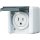 Jung 821-15USW Aufputz Steckdose US-Norm NEMA Schwarz Serie WG