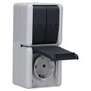 Jung 875W SCHUKO® Aufputz Steckdose mit Serienschalter