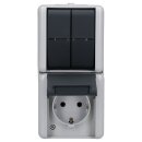 Jung 875W SCHUKO® Aufputz Steckdose mit Serienschalter