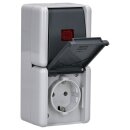 Jung 876KOW SCHUKO® Aufputz Steckdose mit Kontrollschalter
