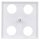 Jung A561-4SAT1WW Abdeckung f. SAT-TV-Steckdose Hirschmann (Thermoplast bruchsicher) Alpinweiß Serie A