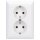Jung AS5020UWW SCHUKO-Steckdose 2fach (Duroplast) Alpinweiß Serie AS