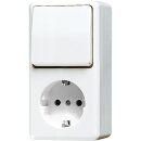 Jung 676AWW SCHUKO® Aufputz Steckdose mit...
