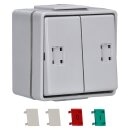 Jung 639W Doppel-Taster 10 AX 250 V ~ Serie WG Aufputz
