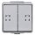 Jung 639W Doppel-Taster 10 AX 250 V ~ Serie WG Aufputz