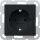 Gira 0183005 Schuko Shutter SRK System 55 Schwarz matt