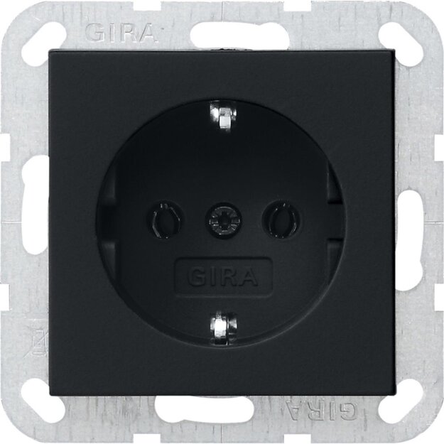 Gira 0188005 Schuko System 55 Schwarz matt
