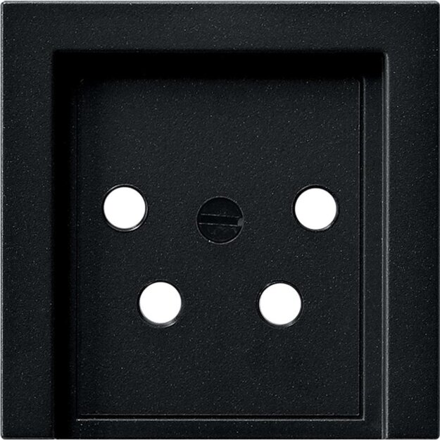 Gira 0279005 Abdeckung KPN-Anschlussdose 4-p System 55 Schwarz matt