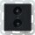 Gira 0402005 Stereolautsprecher-Steckdose System 55 Schwarz matt