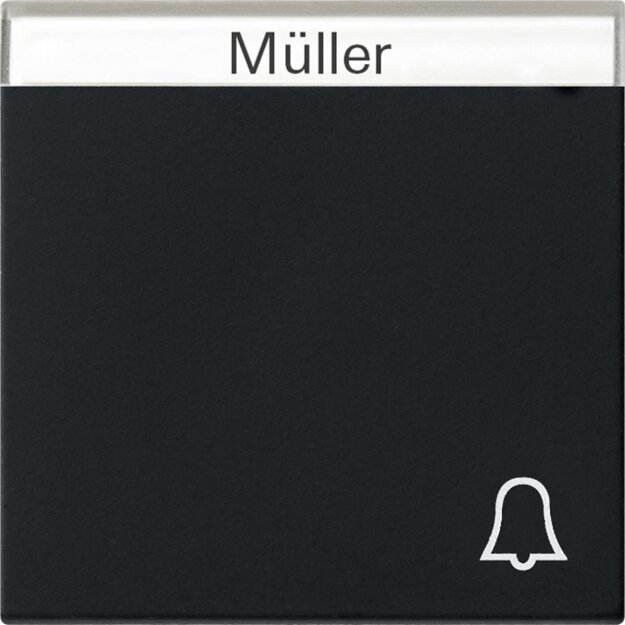 Gira 0673005 Wippe Symbol Klingel + Beschriftungsfeld System 55 Schwarz matt