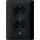 Gira 0783005 Schuko 2-fach Shutter + Vollplatte System 55 Schwarz matt