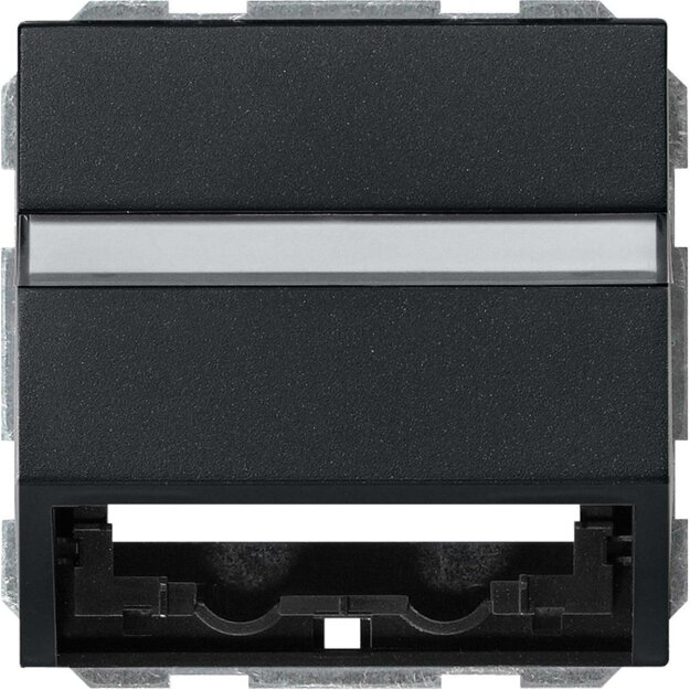 Gira 0870005 Datenhaube Tragring + Beschriftungsfeld System 55 Schwarz matt