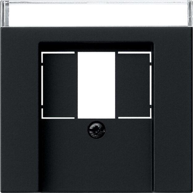 Gira 0876005 Abdeckung Beschriftungsfeld TAE USB System 55 Schwarz matt