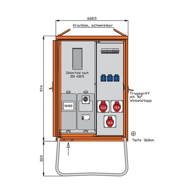 Walther Werke Anschlussverteilerschrank WAV0100R1 (1er)