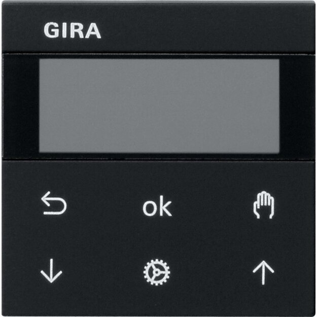 Gira 5366005 S3000 Jalousie- + Schaltuhr Display System 55 Schwarz matt
