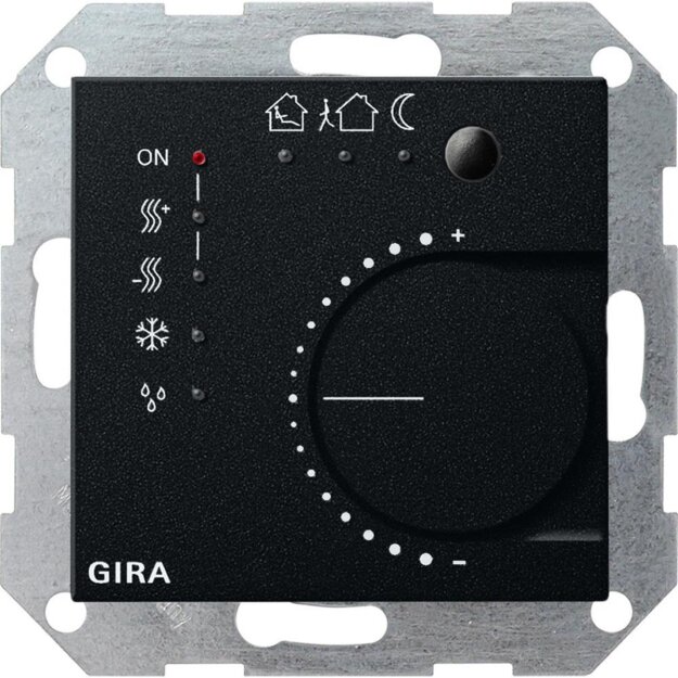 Gira 2100005 KNX Stetigregler Tasterschnittstaster 4-fach System 55 Schwarz matt