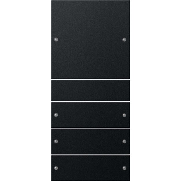 Gira 2184005 Wippenset 4-fach (1+3) System 55 Schwarz matt(lackiert)