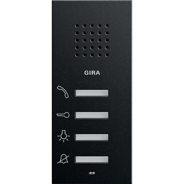 Gira 1250005 Wohnungsstation AP System 55 Schwarz matt