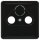 Jung CD561SATSW Abdeckung f. SAT-TV-Steckdose (Thermoplast bruchsicher) Schwarz Serie CD