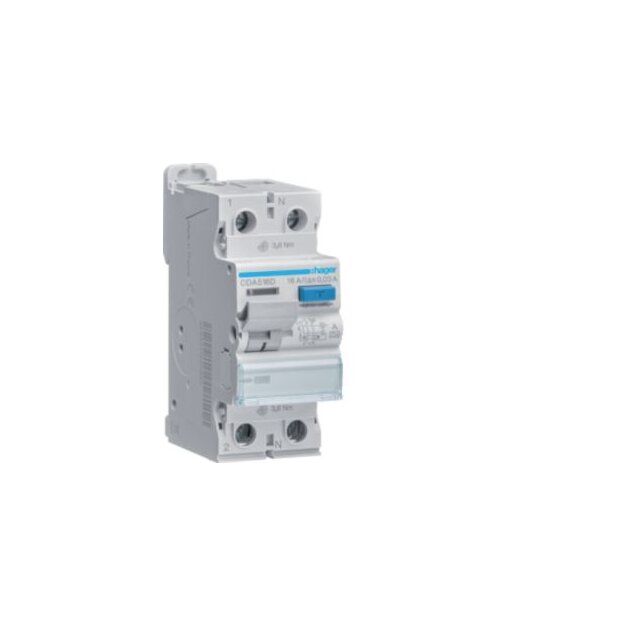 Hager CDA516D Fehlerstromschutzschalter FI 2-polig 10kA 16A 30mA Typ A