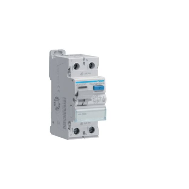Hager CDF525D Fehlerstromschutzschalter FI 2-polig 10kA 25A 30mA Typ F