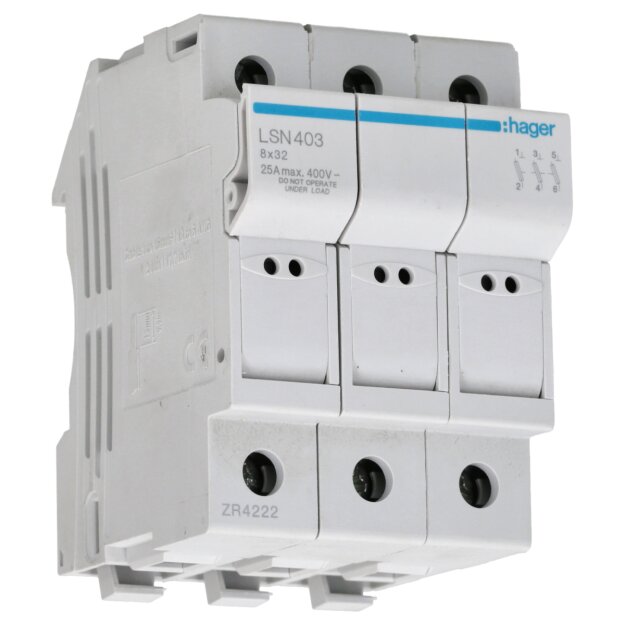 Hager LSN403 Sicherungselement 3-polig 25A 400V L32 3-polig LE