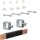 Hager UM05DR Sammelschienenverbinder 60mm universN 20x5/10mm 1-polig FR Schränke