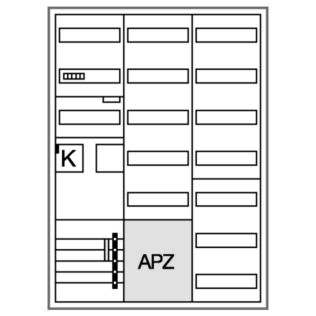 Hager ZB33SEA157LS Komplettschrank universZ 1ZP BKE-I OKK APZ VT12 3F HLAK ESA