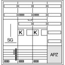 Hager ZB34SET25LK Komplettschrank universZ 2ZP 1 SG BKE-I...