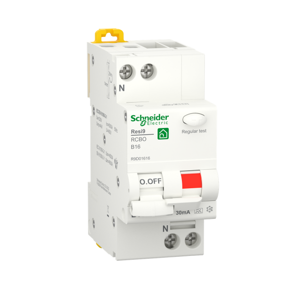 Schneider Electric R9D01616 FI/LS-Schalter Resi9 1P+N 16A B-Charakteristik 30mA Typ A 6kA