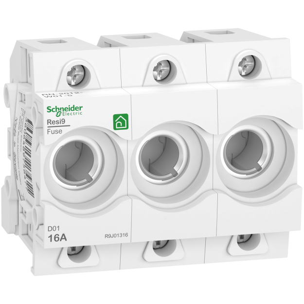 Schneider Electric R9J01316 Neozed Sicherungssockel D01 3P 16A 400V DIN-Schiene