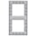 Jung A5582BFAL 2fach Rahmen A 550 (Thermoplast bruchsicher) Aluminium Serie A
