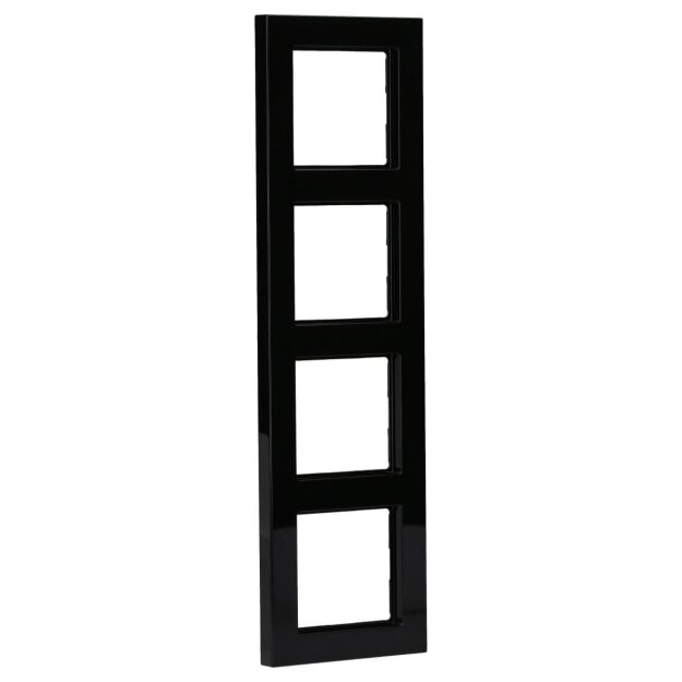 Jung A5584BFSW 4-fach Rahmen A 550 (Thermoplast bruchsicher) Schwarz Serie A