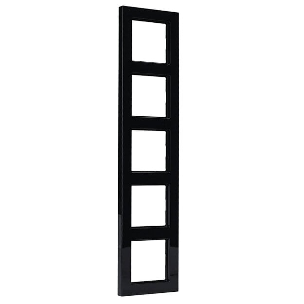 Jung A5585BFSW 5fach Rahmen A 550 (Thermoplast bruchsicher) Schwarz Serie A