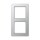 Jung AF582BFAL 2fach Rahmen A flow (Thermoplast bruchsicher) Aluminium Serie A